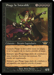 ☆超激レア！！Magic:The Gathering/LGN 触れられざる者フェイジ Phage