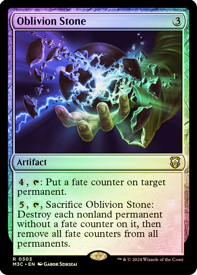 MTG　忘却石/Oblivion Stone　foil　MPS　部分光沢 代引き手数料無料 全面光沢FOIL)忘却石/Oblivion Stone《英語