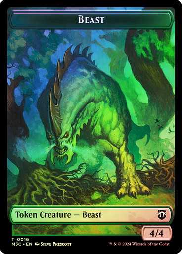Beast Token} // {Copy Token} (Ripple Foil Front) | Modern Horizons