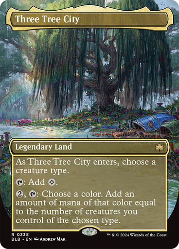 Three Tree City (#338) (Borderless) | Bloomburrow - Variants