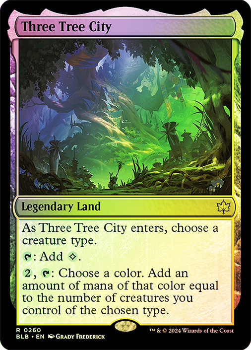 MTG【ボーダーレス】三本木市/Three Tree City【Foil】 MTG FOIL Three Tree City - Bloomburrow #260 | eBay