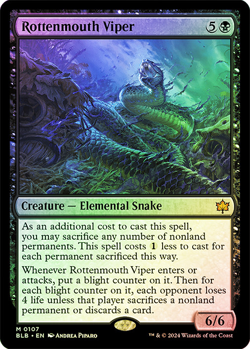 MTG FOIL Rottenmouth Viper - Bloomburrow #107 | eBay