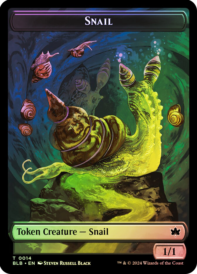 MTG FOIL {Snail Token} // {Thundertrap Trainer Token