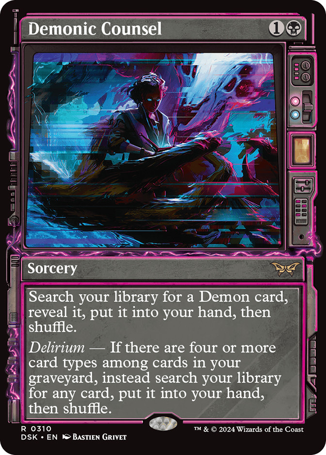 mtg duskmourn demon cards Demon's exile effect is OP in Commander you may cast an enchantment spell by paying life equal to its mana value rather than paying its mana cost. Commune with Evil - Foil