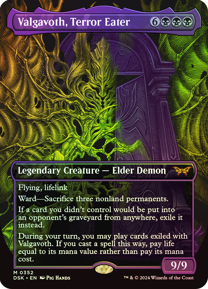 MTG FOIL Valgavoth, Terror Eater Borderless - Duskmourn: House of