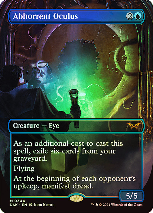 MTG FOIL Abhorrent Oculus Borderless - Duskmourn: House of