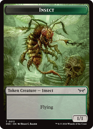 昆虫 insect token minagishi jun mtg Insect Token} // {Manifest Token} | Duskmourn: House of Horror