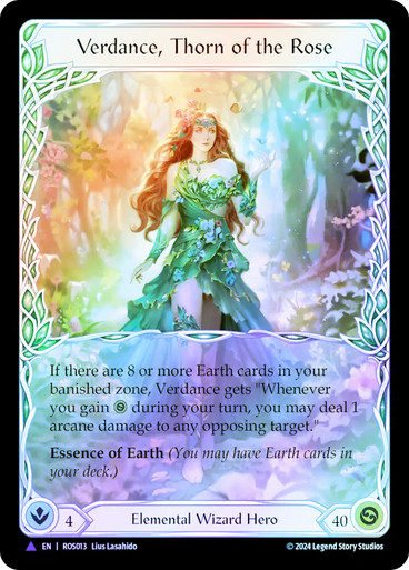 Verdance, Thorn of the Rose 【Cold Foil】 Verdance, Thorn of the Rose - Rosetta - Flesh and Blood TCG