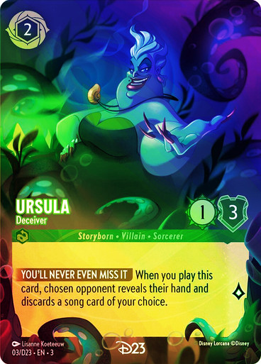 Disney Lorcana Ursula Deceiver of All 91/204 Legendary Non