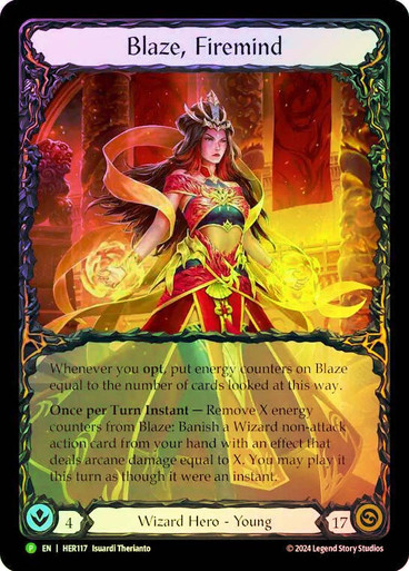 Flesh and Blood Blaze, Firemind HER CF英語 Blaze, Firemind (Gen Con 2024) (Extended Art) | Promotional