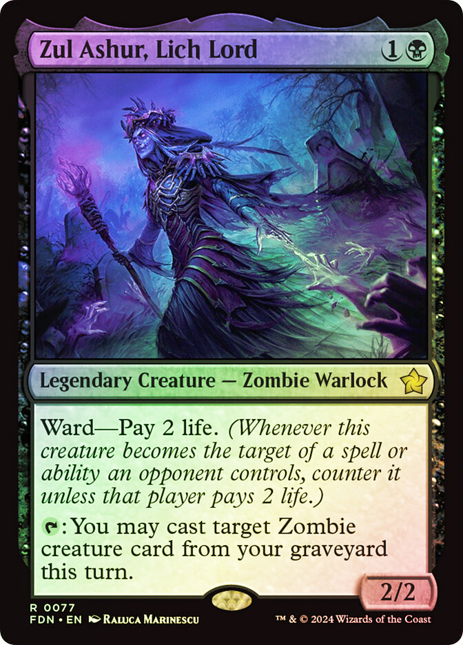 MTG FOIL Zul Ashur, Lich Lord - Foundations #077 | eBay