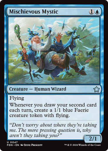 mtg custom myst cards Mischievous Mystic | Foundations