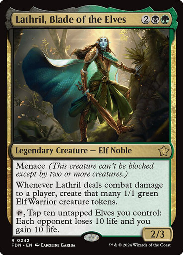 マジック：ザ・ギャザリング Lathril, Blade of the Elves Mana foil NM Lathril, Blade of the Elves (Resale) (Foil Etched) | Promo