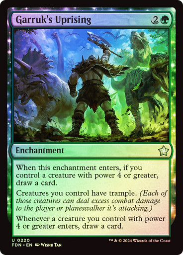 4x Garruk's Uprising – Foundations (FDN) MTG – Uncommon – Near Mint (4 Cards)