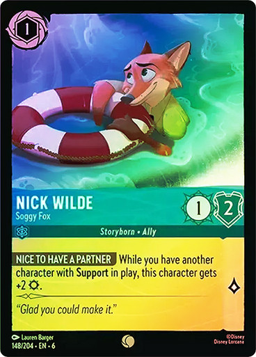 XLOV UXLXVE トレカ　キツネ　ニック Nick Wilde - Soggy Fox - Azurite Sea - Disney Lorcana - TCGplayer.com