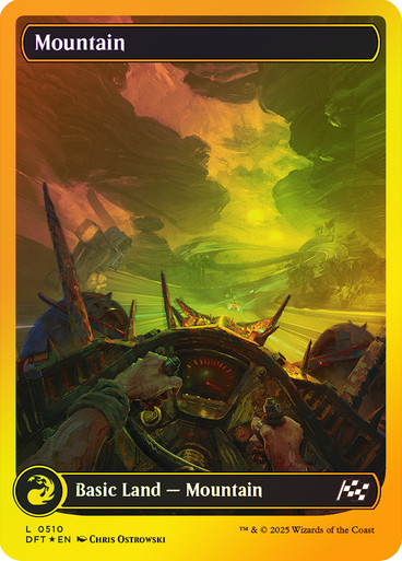FOIL】アンヒンジド山/Mountain[UNH] MTG 基本土地フォイル