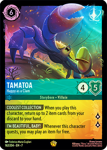 tamatoa lorcana card Tamatoa - Drab Little Crab - The First Chapter [UNCOMMON NORMAL]