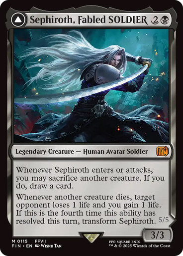 マジック：ザ・ギャザリング Sephiroth, Fabled SOLDIER & One-Winged Sephiroth, Fabled SOLDIER // Sephiroth, One-Winged Angel