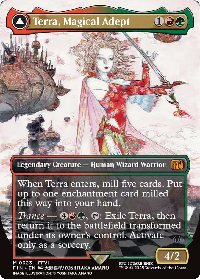 MTG Terra, Magical Adept // Esper Terra Borderless - FINAL FANTASY