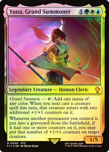 MTG FF 大召喚士、ユウナ/Yuna, Grand Summoner Yuna, Grand Summoner [208] [Borderless] [Character] [FINAL