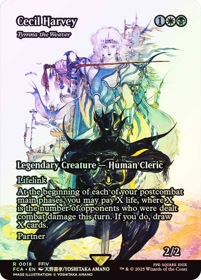 MTG FF セシル・ハーヴィ　Foil MTG FOIL Tymna the Weaver(Cecil Harvey) Borderless - FINAL FANTASY