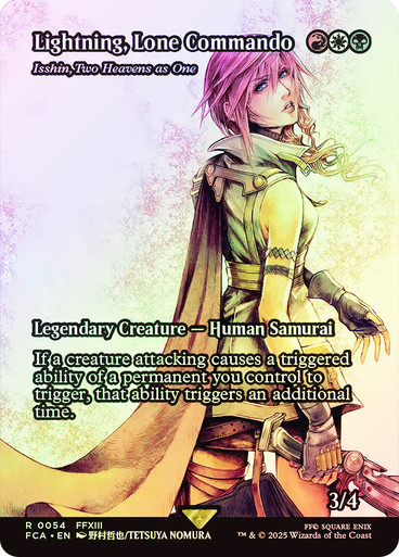 mtg final fantasy lightning lone commando Lightning, First strike Isshin, Two Heavens as One
