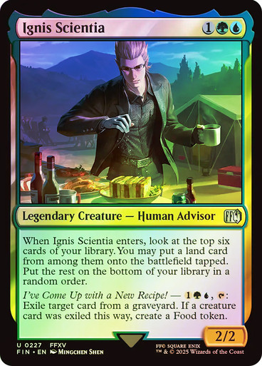 mtg final fantasy ignis Scientia (Extended Art) [FINAL FANTASY] look at the top six cards of your library Ignis Scientia MTG - Magic: