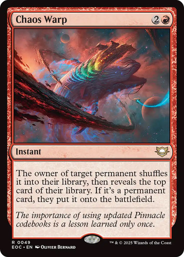 mtg cards like chaos warp Searching for chaos cards for Commander : r/magicTCG