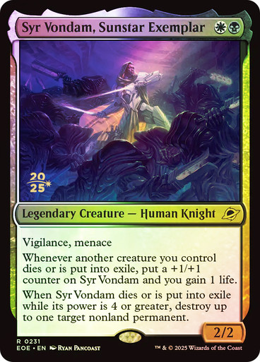 Syr Vondam, Sunstar Exemplar (Prerelease) (Edge of Eternities