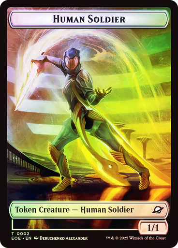 {Human Soldier Token} // {Lander Token} (MTG-EOE-T02T07-ENF)、Magic: The Gathering、kayou