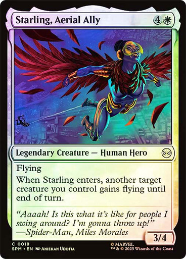 Starling, Aerial Ally (SPM-018)、Magic: The Gathering、kayou