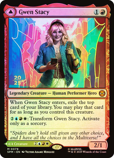 gwen stacy mtg card Gwen Stacy / Ghost-Spider #202 Holo from Marvel's Spider-Man (SPM) MTG  Proxy