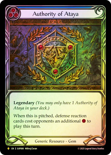 FaB アタヤの威光 / Authority of Ataya CF Authority of Ataya | Flesh and Blood FAB Cards