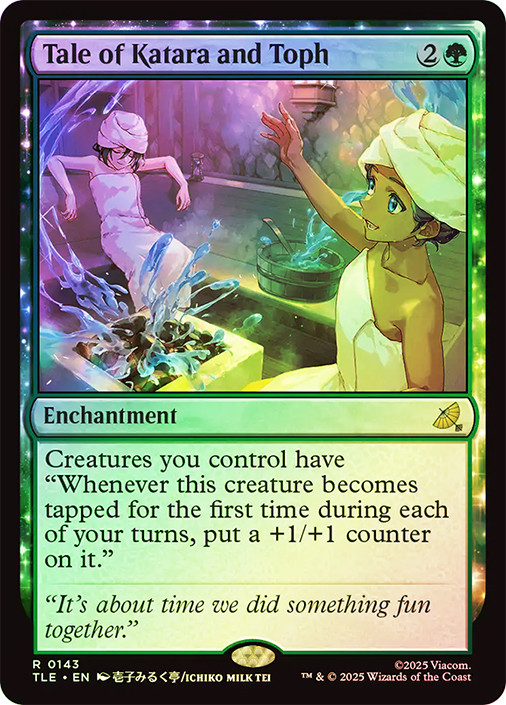 katara promo card mtg As the spoilers come out, I'll try to keep you updated. Got a cool new spoiler for Avatar The last Airbender it's a for San Diego Comic-Con! #tcg #mtg #magic # Creatures you control have Whenever this creature becomes tapped for the first time during each of your turns Tale of Katara and Toph