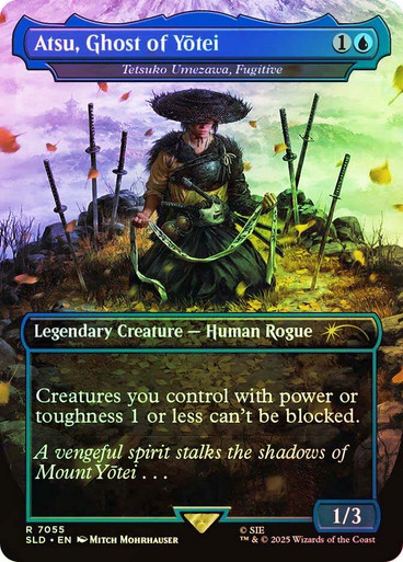 ghost of yotei mtg card MTG Secret Lair Playstation Super Drop Ghosts of Tsushima: Shadow Samu   Kingdom of the Titans