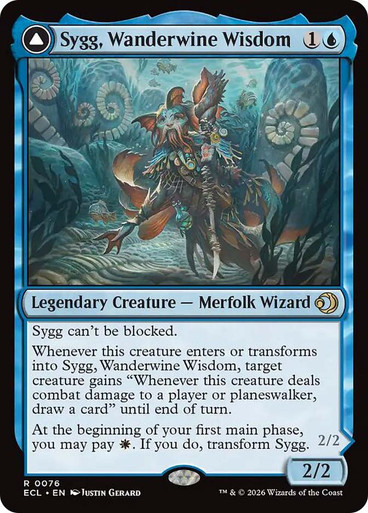 Sygg, Wanderwine Wisdom // Sygg, Wanderbrine Shield | Lorwyn