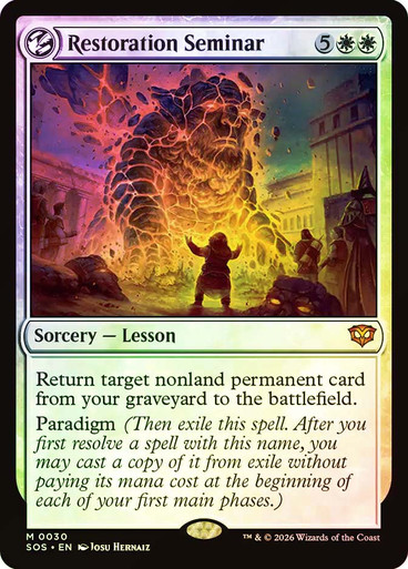 mtg card restoration Secrets of Strixhaven Restoration Seminar (Borderless) #290 main image 1