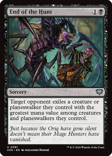 mtg game ending cards MtG Secrets of Strixhaven Uncommon End of the Hunt #81