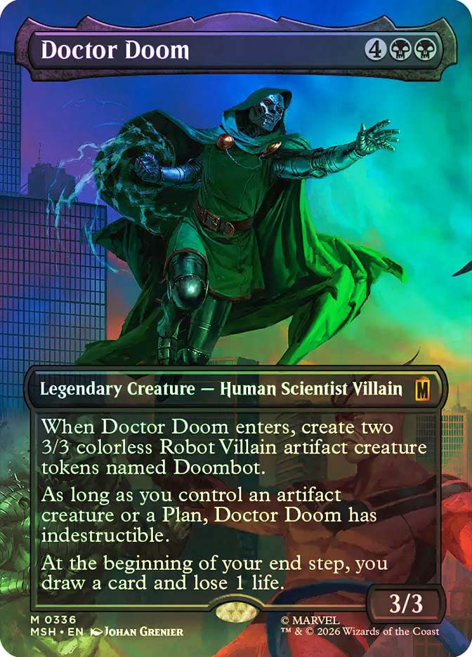 MTG FOIL Doctor Doom Borderless - Marvel Super Heroes #336 | eBay