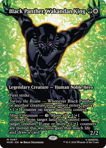 black panther mtg card Commander Deck EDH Deck Panther, Wakandan King 100 Magic Moonveil Games This mana cant be spent to cast a nonartifact spell.) Whenever you cast an artifact spell with mana value 4 or greater Black Panther, Wakandan King |