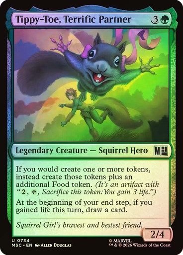partner cards mtg Tippy-Toe, Terrific | Marvel Super Heroes Commander if you gained life this turn Partners | EDHREC