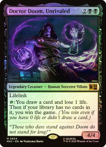 MTG 超稀少個体 Doctor Doom, Unrivaled 英語版foil Doctor Doom, Unrivaled | Marvel Super Heroes Commander | Star City