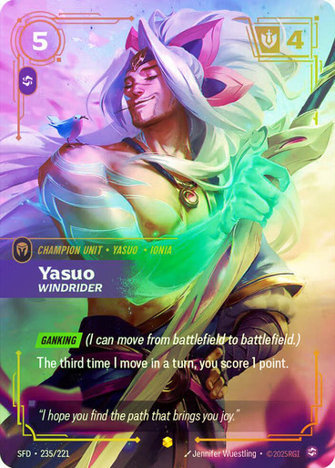 riftbound overnumbered cards yasuo | as a powerful champion card in the Spiritforged League of Legends TCG. Riftbound: League of Legends Trading
