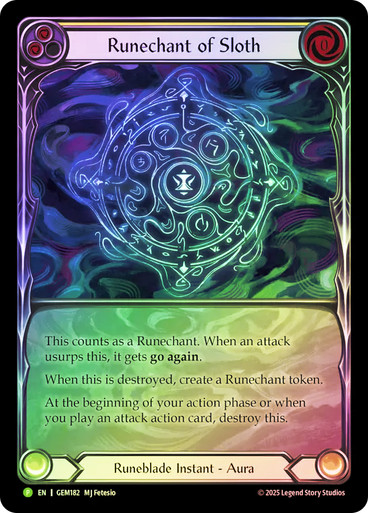 Runechant of Sloth RF GEM182 未使用 FaB Runechant of Sloth (GEM Pack) | GEM Pack | Star City Games