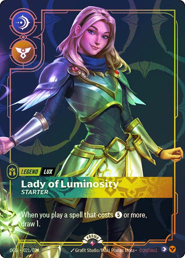 トランプ Luminosity LUX set Lux - Lady of Luminosity (Nexus Night) | Promotional Cards | Star