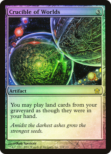 旧枠 foil 世界のるつぼ/Crucible of Worlds 英語1枚 旧枠 foil 世界の