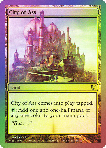 MTG Magic the Gathering Foil City of Ass Unhinged NM Rare | eBay