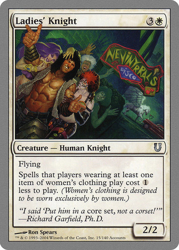mtg women cards Lady, 18 Saskia the Unyielding Ladies' Knight | Unhinged |