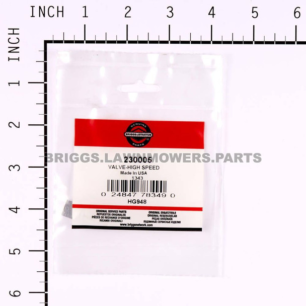 230005 - VALVE-HIGH SPEED Briggs and Stratton Original Part - Image 3