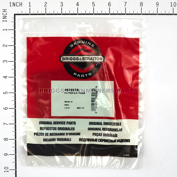 493537S - FILTER-A/C FOAM Briggs and Stratton Original Part - Image 3